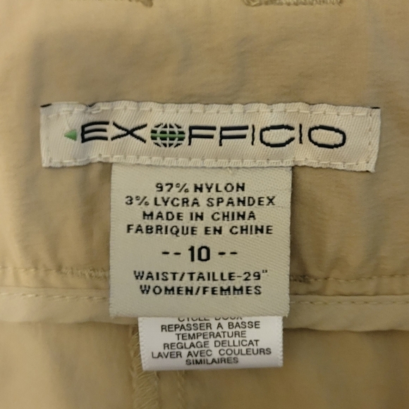 Exofficio Tan Cargo Shorts Lightweight Performance. Womens Size 10 - Picture 4 of 6